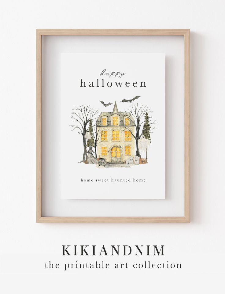 halloween decor | haunted house | halloween printable wall art