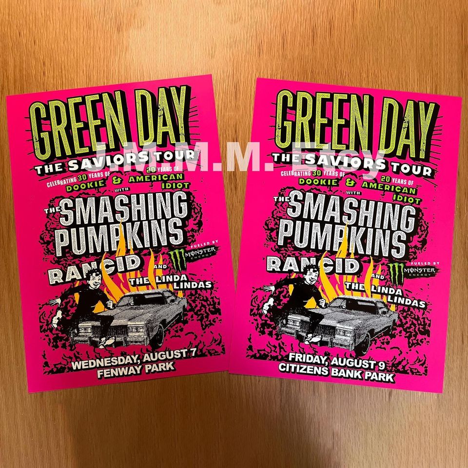 Green Day 2024 Unique Dated Show Poster