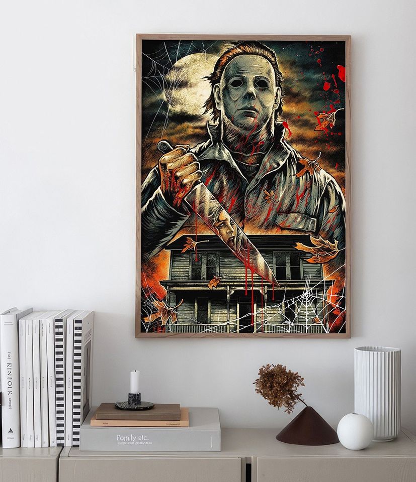 Michael Myers Poster, Horror Halloween Poster, Horror Killer Print