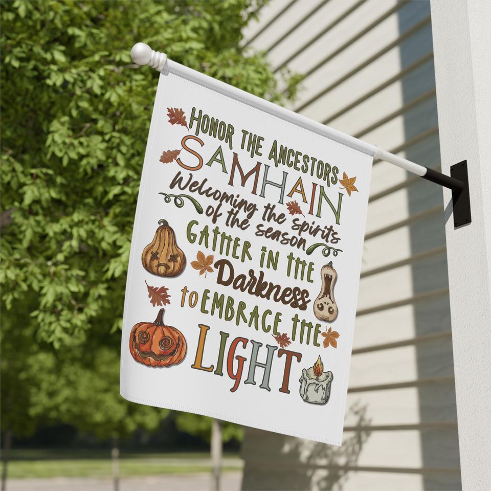 Witch Garden Flag, Samhain Yard Flag, Witchy Decor, Samhain Decor