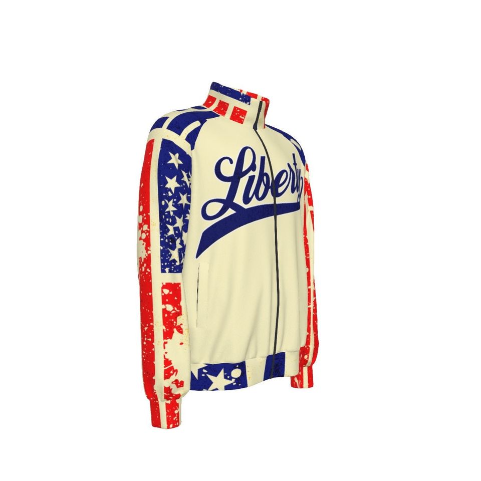 Liberty  Men's Raglan-Sleeve Stand Collar Jacket