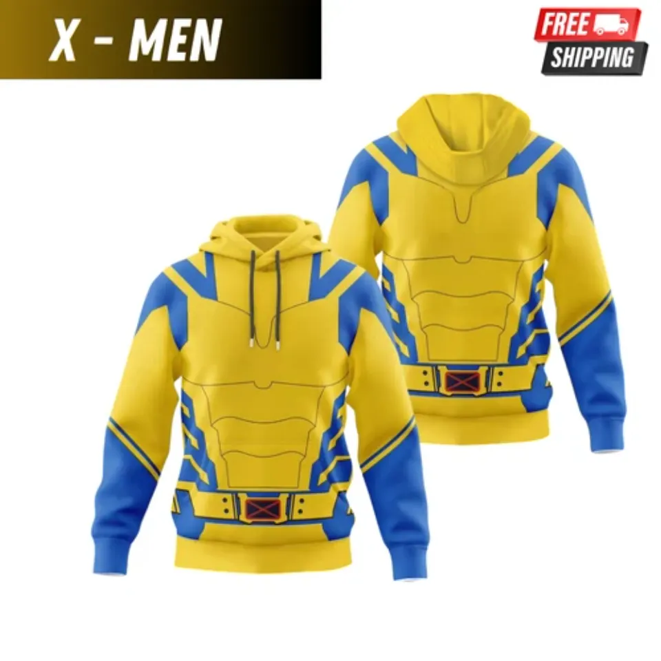 Deadpool 3 Wolverine Cosplay Hoodie |  Wolverine 3D Printed Pullover Hoodie Gift