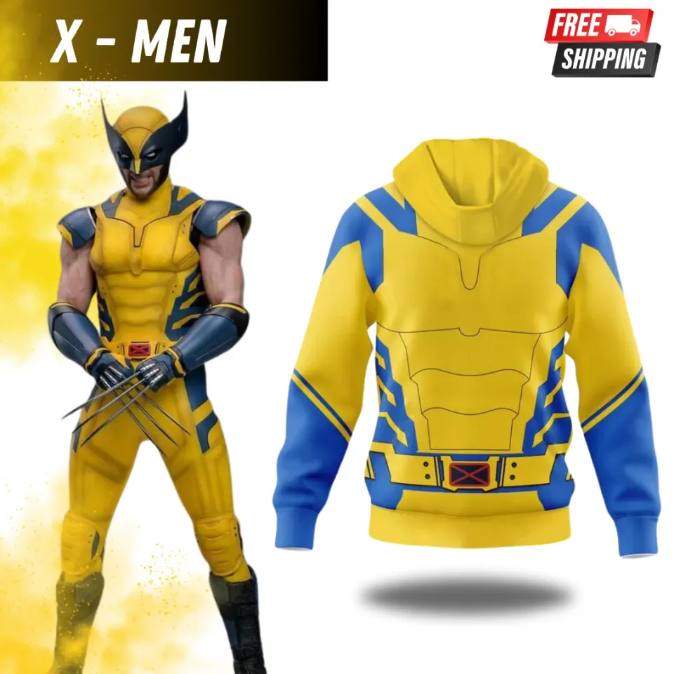 Deadpool 3 Wolverine Cosplay Hoodie |  Wolverine 3D Printed Pullover Hoodie Gift