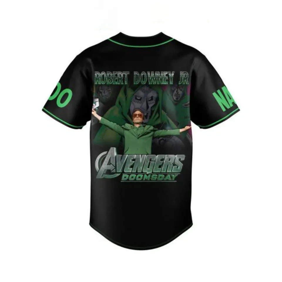 Marvel Robert Downey Jr. Doctor Dooom Iron Man Personalized Baseball Jersey