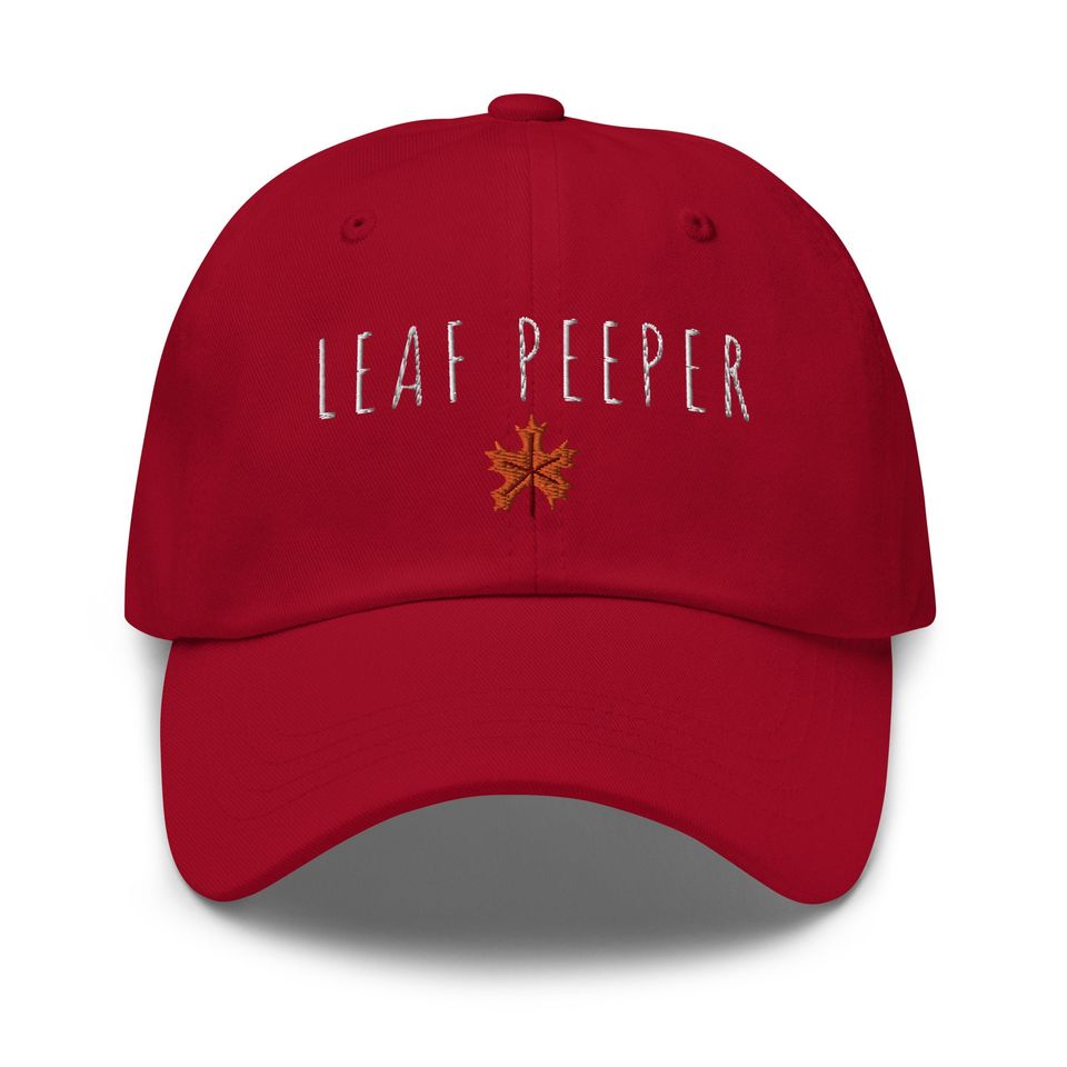 Leaf Peeper dad hat - Fall hat - Vermont hat - Autumn hat - tree leaves leaf baseball hat