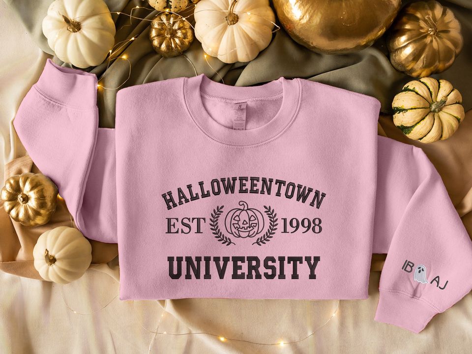 Vintage Embroidered Halloween Sweatshirt, Halloweentown University Sweater