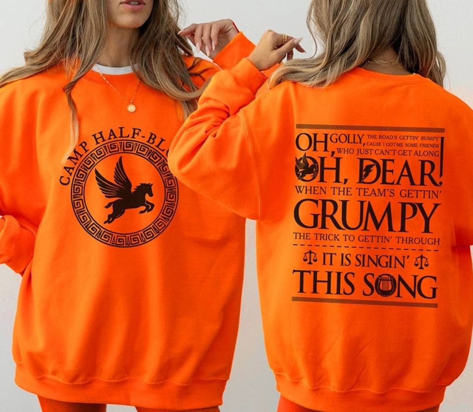 Two-Sided Camp Half Blood Sweatshirt, Percy Jackson Sweatshirt, Long Island Sound Shirt, Percy Jackson And The Olympians Shirt, Trendy Shirt
