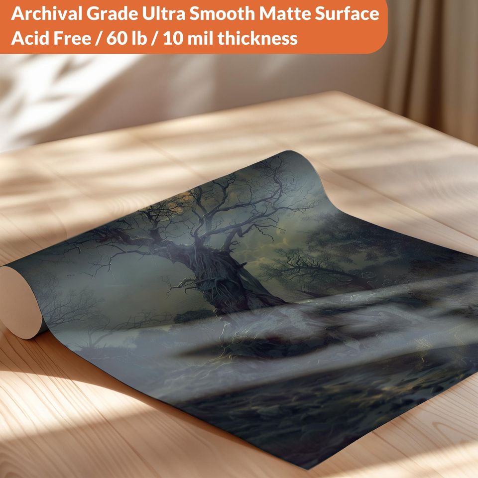 Creepy Moonlit Forest Halloween Poster, Spooky Halloween Home Decor