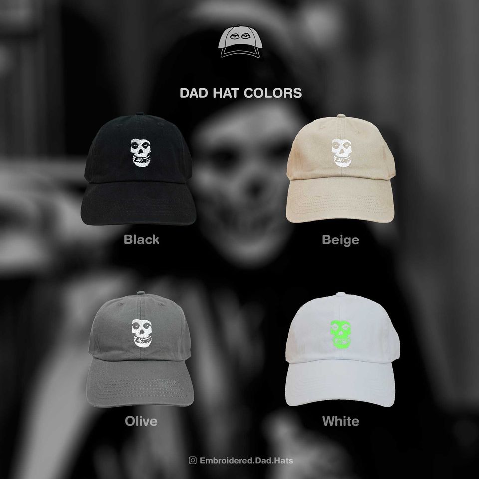Crimson Ghost Fiend Skull Horror Embroidered Hat