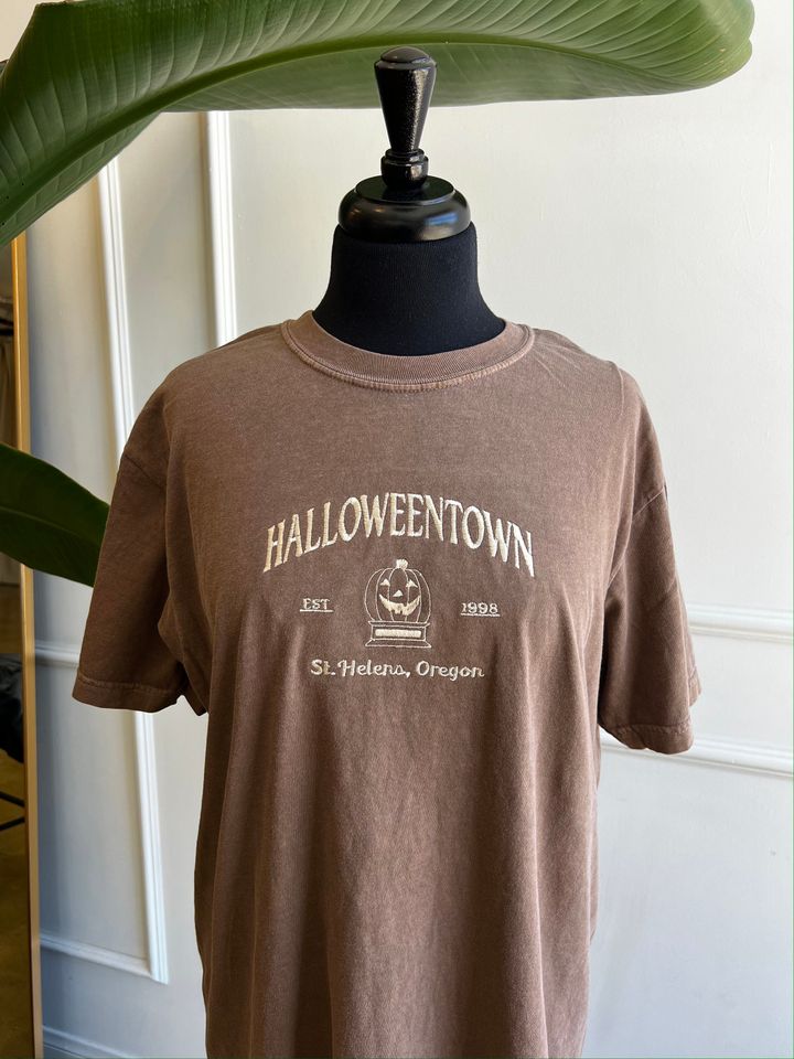 Halloweentown Sweatshirt, Halloweentown Embroidered Crew