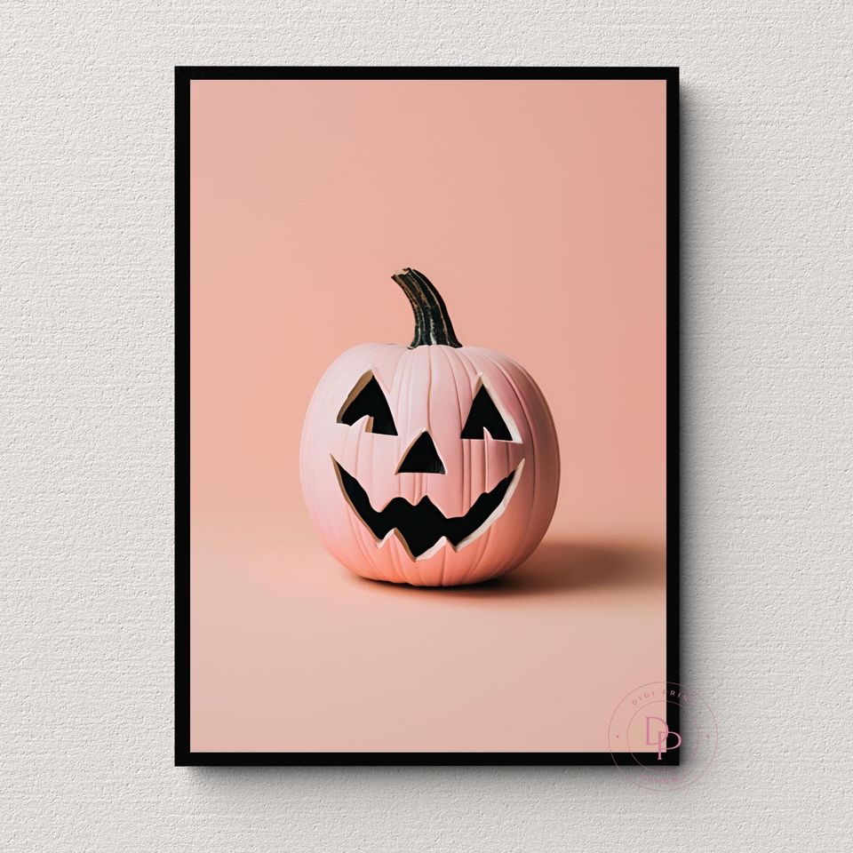 Pink Halloween Print | Halloween Printable | Pink Wall Art