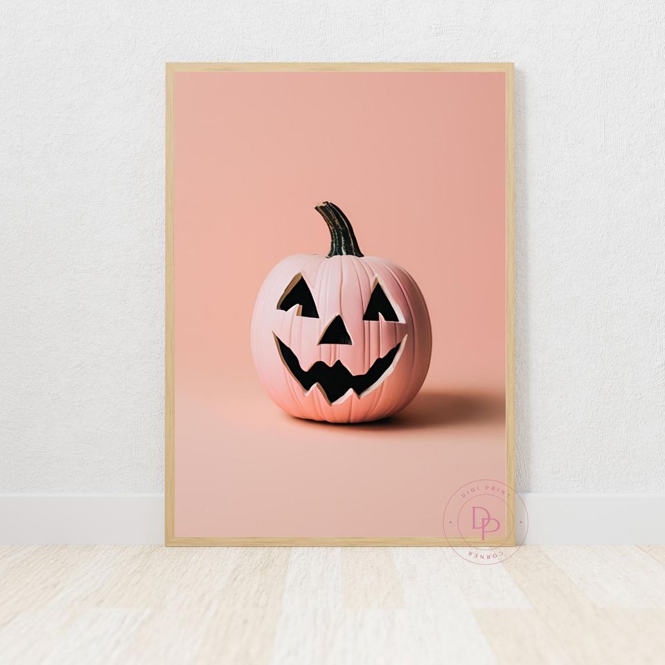 Pink Halloween Print | Halloween Printable | Pink Wall Art