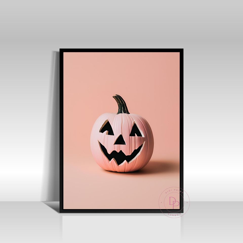 Pink Halloween Print | Halloween Printable | Pink Wall Art