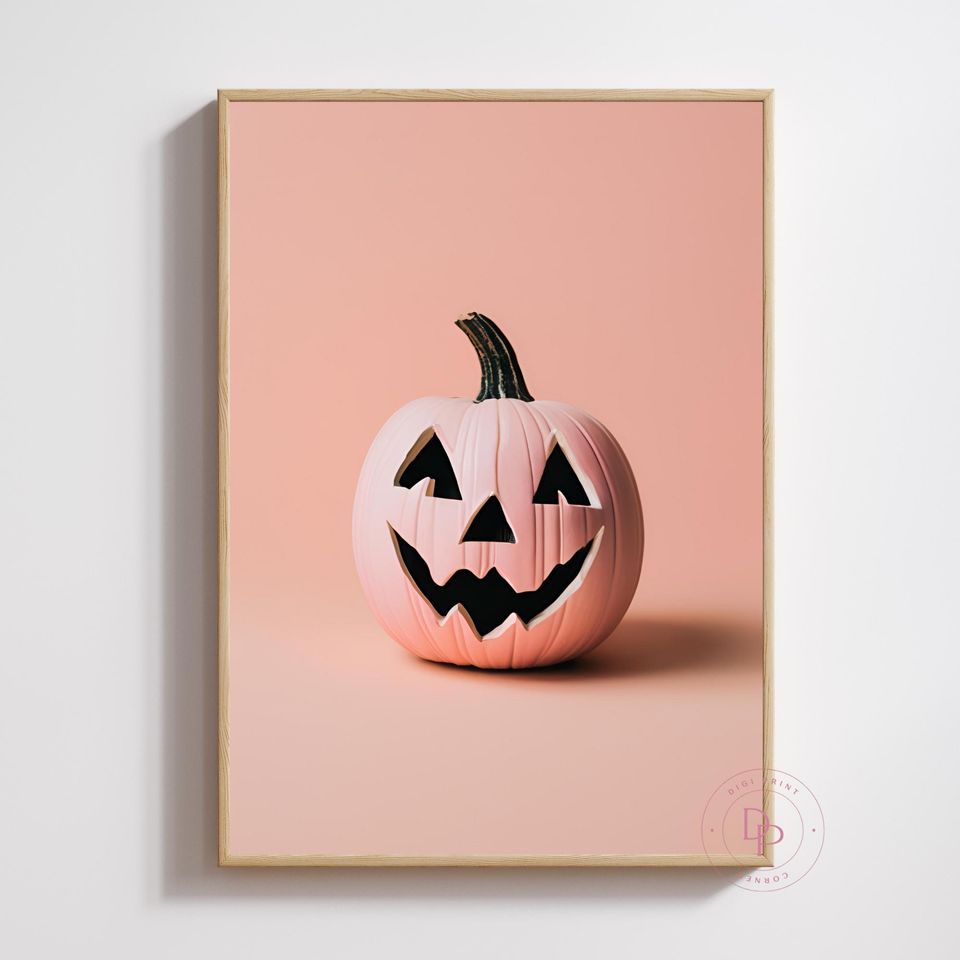Pink Halloween Print | Halloween Printable | Pink Wall Art