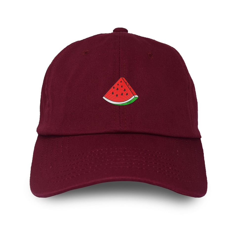 Watermelon slice embroidered 100% Premium Cotton adjustable baseball Dad Hat