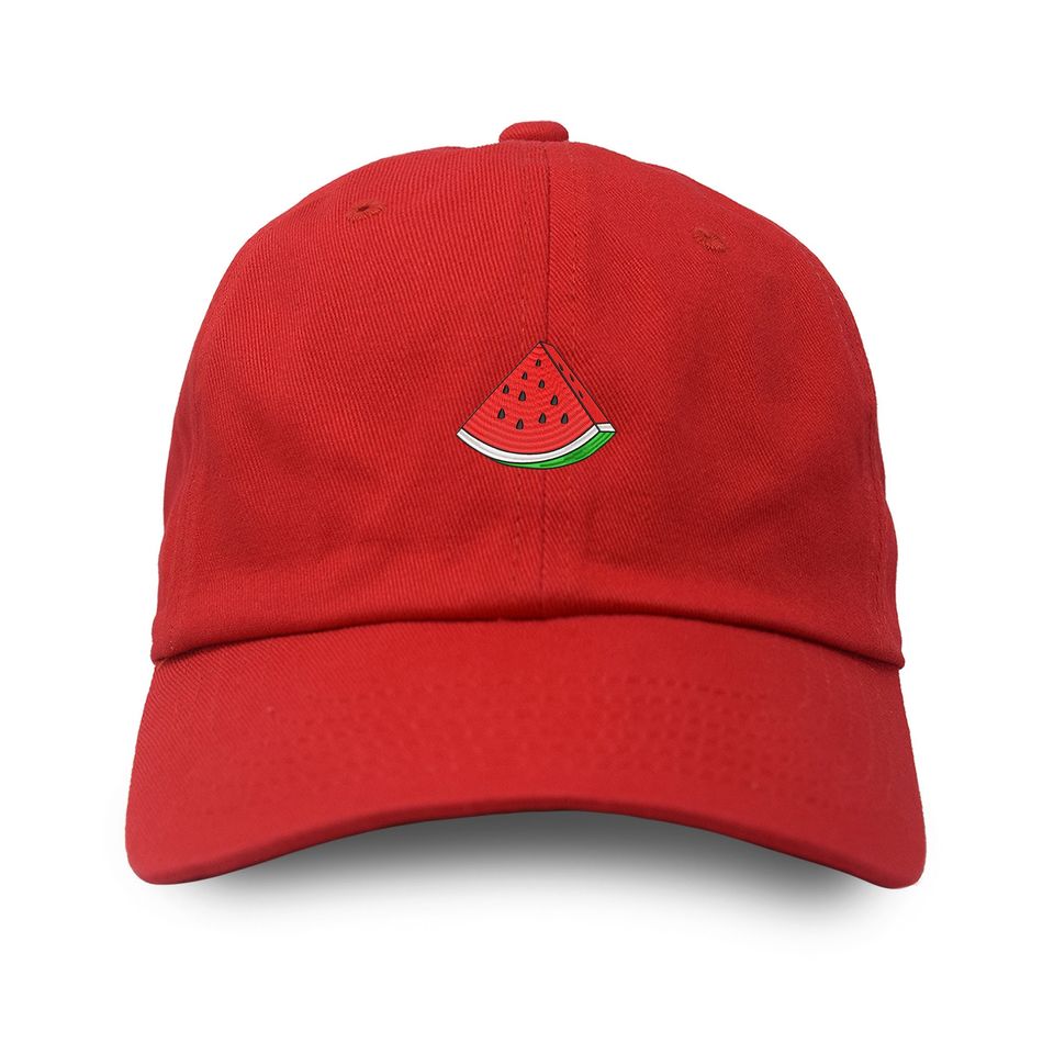 Watermelon slice embroidered 100% Premium Cotton adjustable baseball Dad Hat