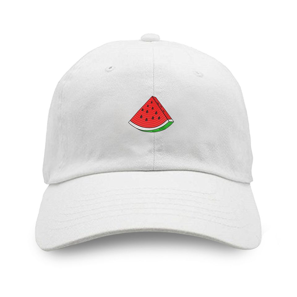 Watermelon slice embroidered 100% Premium Cotton adjustable baseball Dad Hat