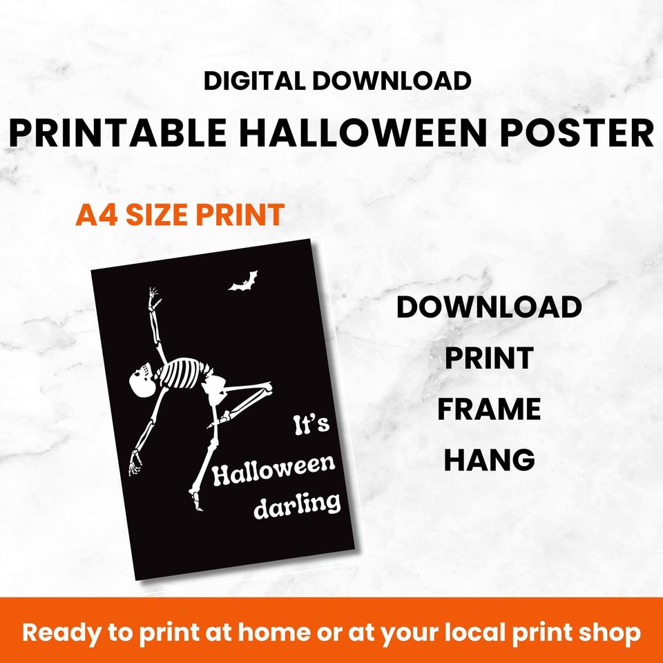 PRINTABLE Halloween Poster Print for Halloween Decor for Halloween