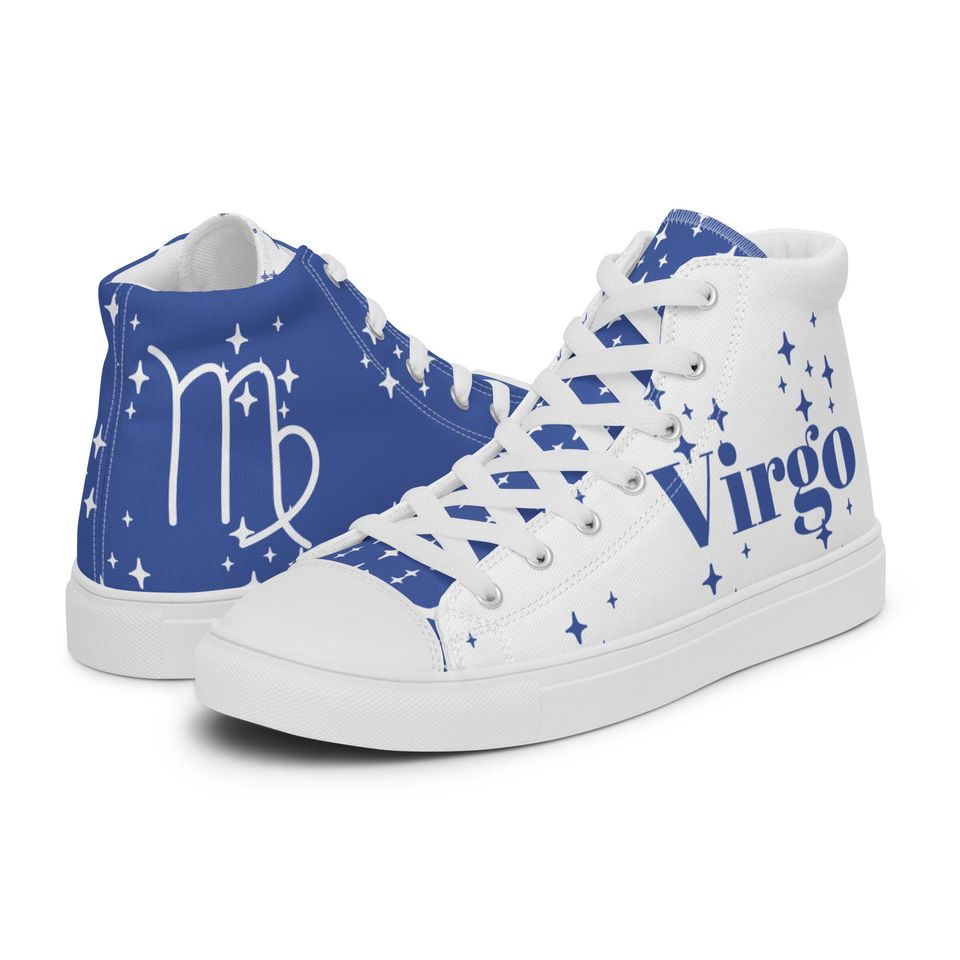 Virgo Sapphire Mens High Top Canvas Shoes