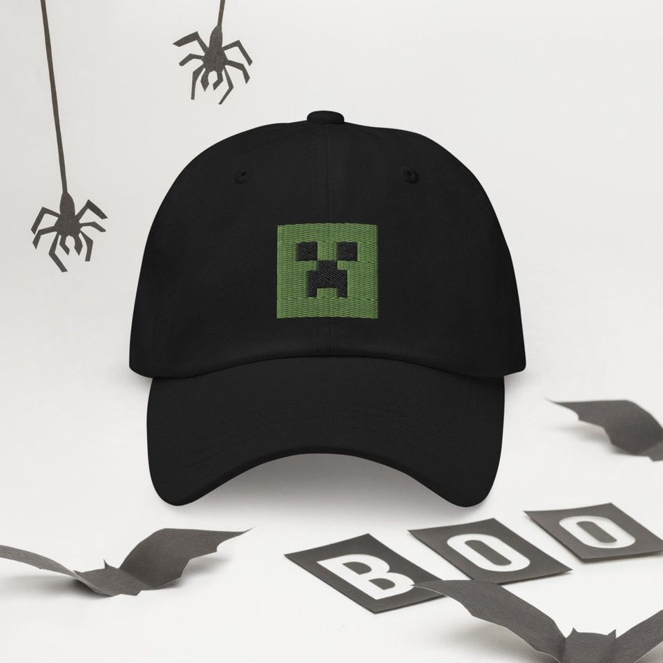 Creeper Baseball Cap | Minecraft Hat | High Quality Embroidery