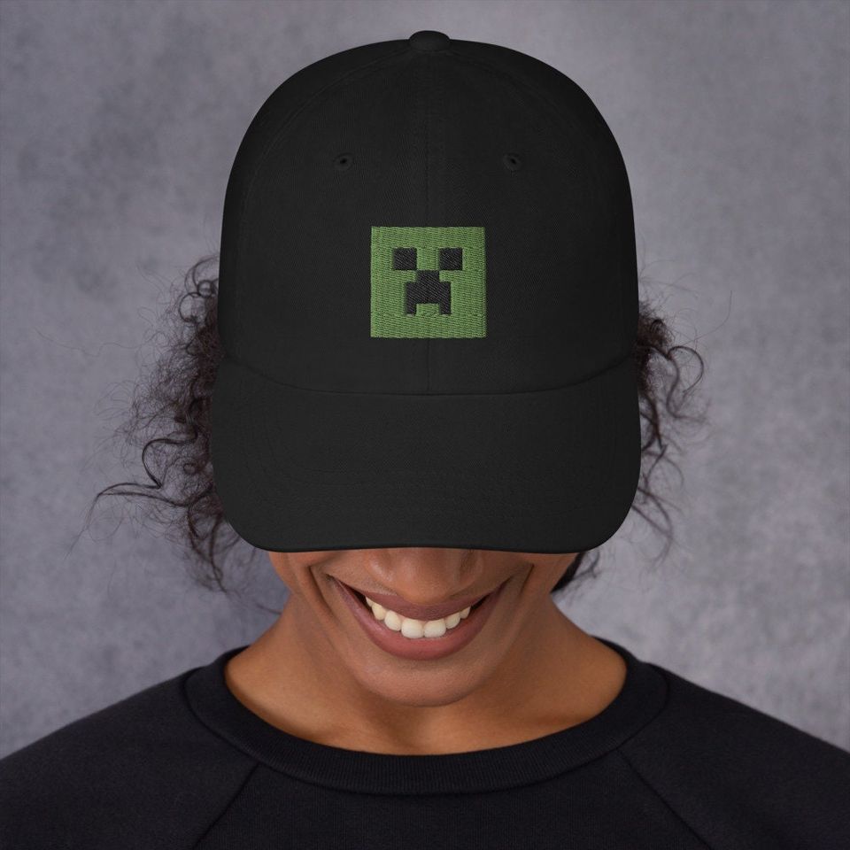 Creeper Baseball Cap | Minecraft Hat | High Quality Embroidery