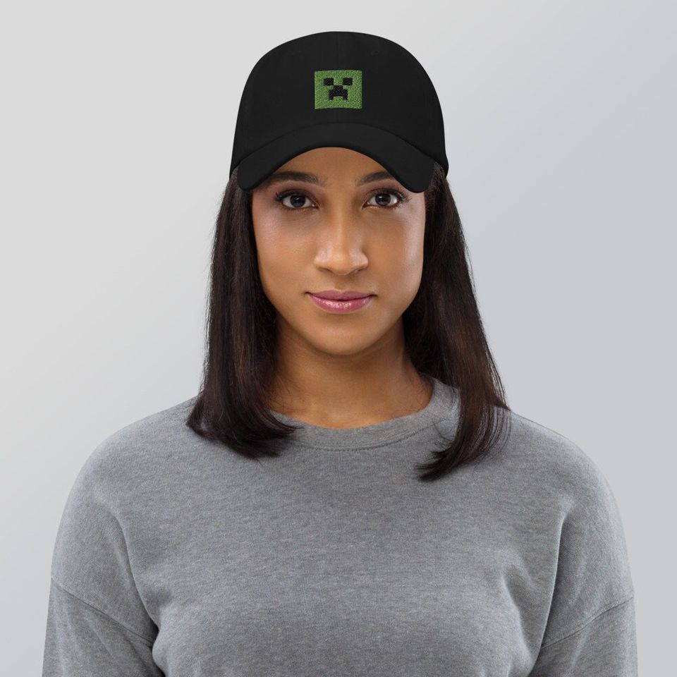 Creeper Baseball Cap | Minecraft Hat | High Quality Embroidery