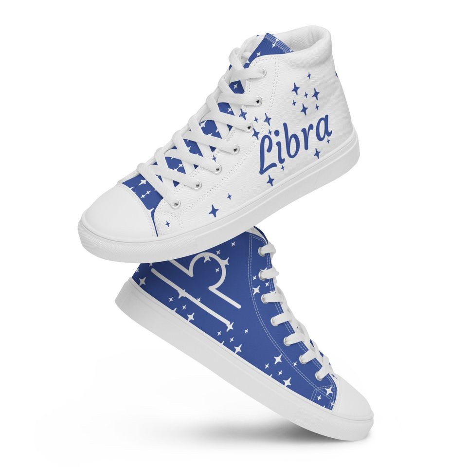 Libra Sapphire Womens High Top Canvas Shoes