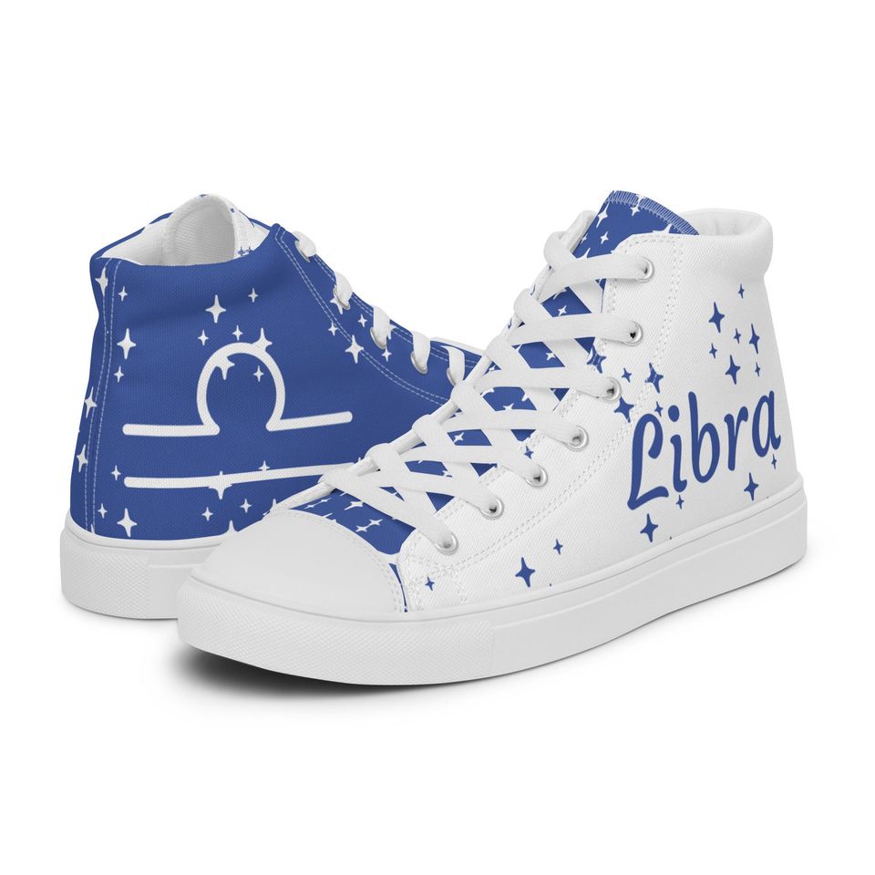 Libra Sapphire Womens High Top Canvas Shoes