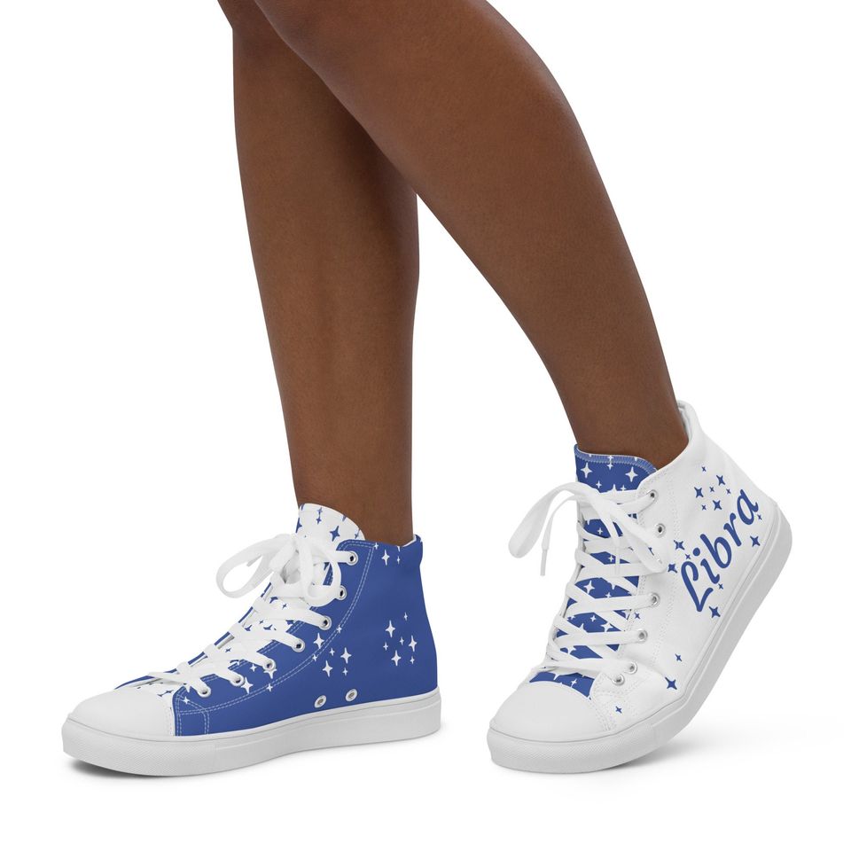 Libra Sapphire Womens High Top Canvas Shoes