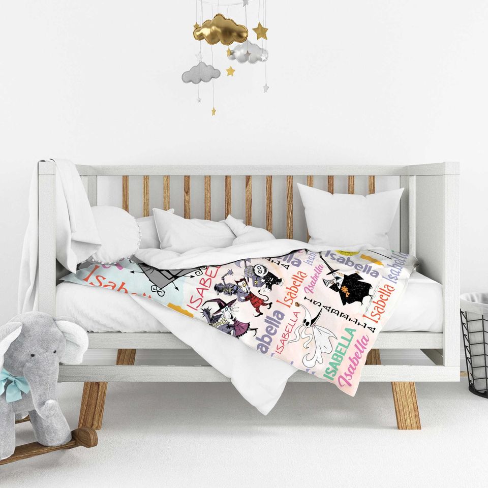 Personalized Disney The Nightmare Before Christmas Blanket, Jack Skellington Sally Blanket