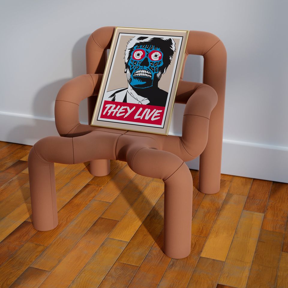 They Live Movie Poster, Vintage John Carpenter Horror Movie Decor Poster