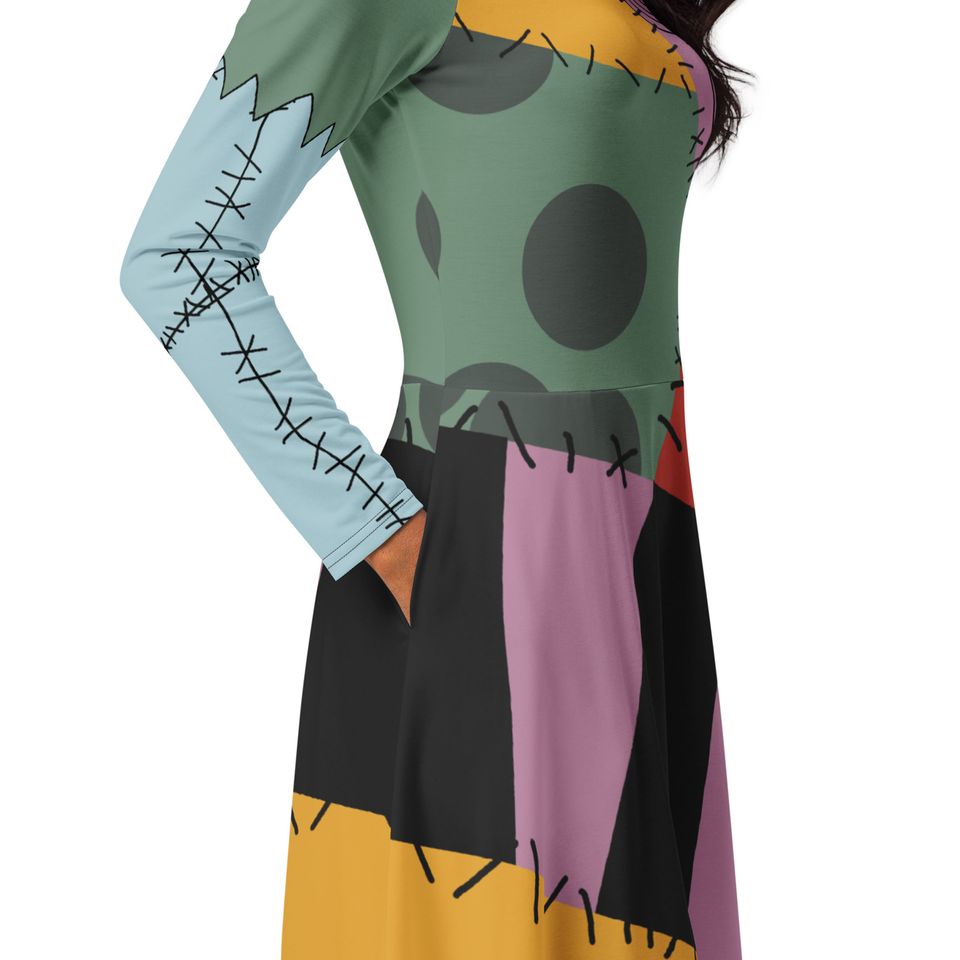 Zombie Ragdoll Costume Nightmare Sally T-Shirt Dress
