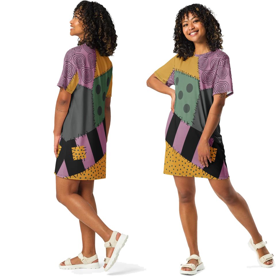 Zombie Ragdoll Costume Nightmare Sally T-Shirt Dress