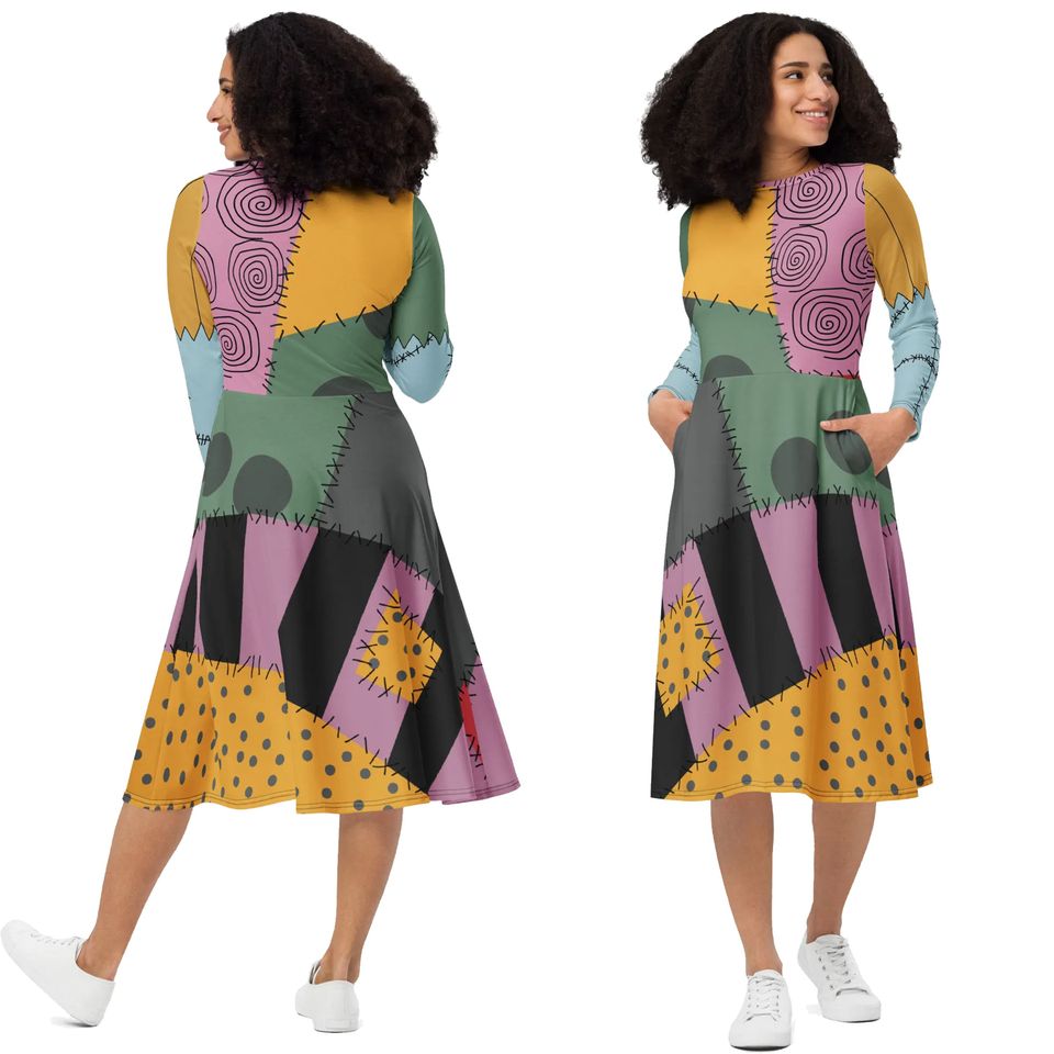 Zombie Ragdoll Costume Nightmare Sally T-Shirt Dress