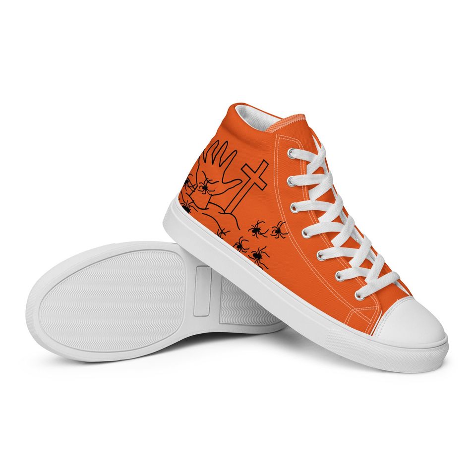 Graveyard Mens High Top Canvas Shoes l Halloween