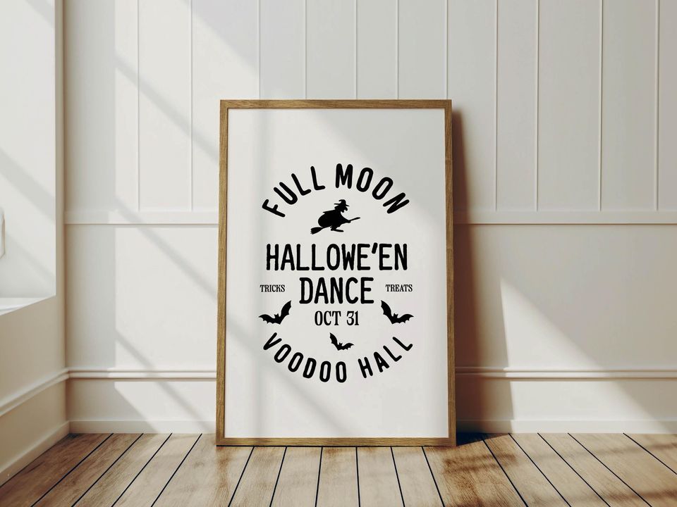 Halloween Party Print Kitchen Wall Art Halloween Party Decoration Halloween
