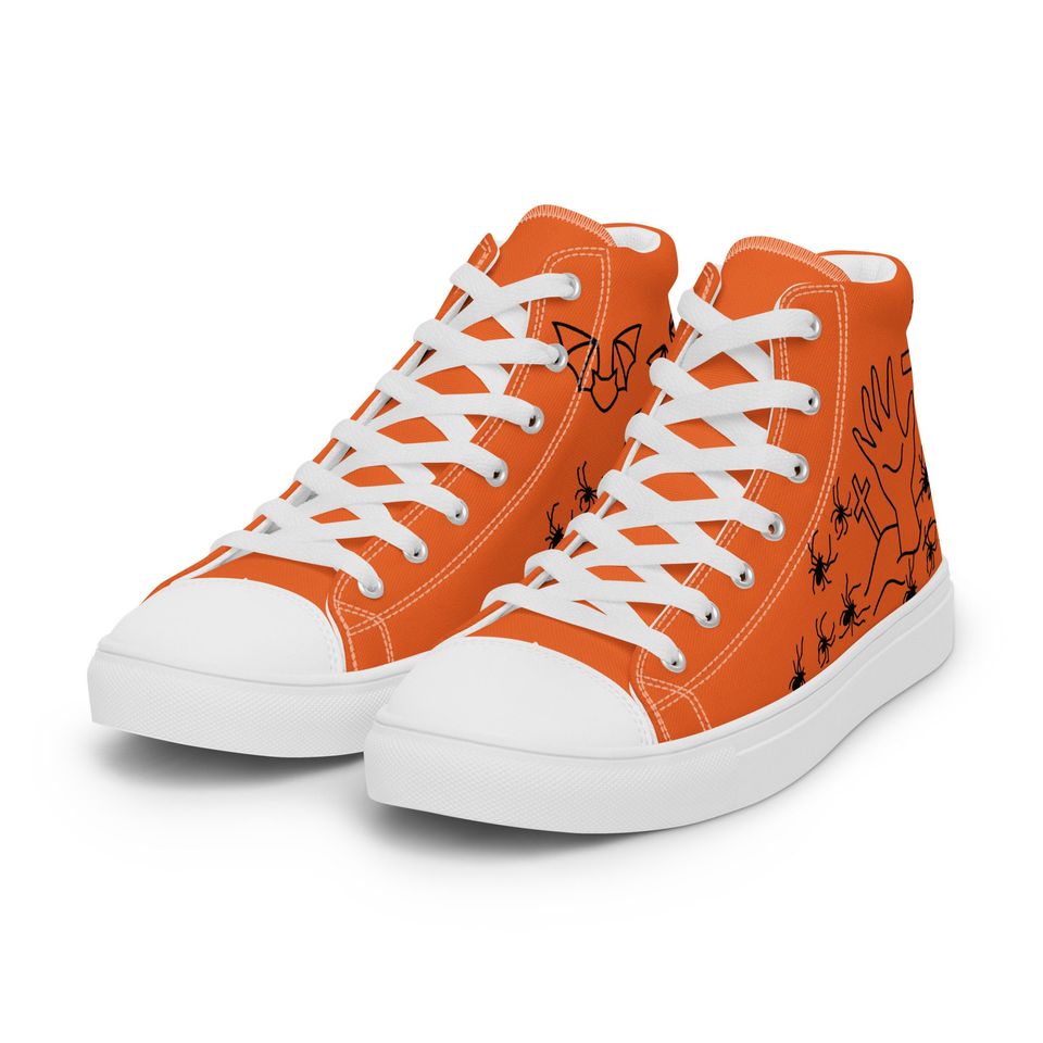 Graveyard Mens High Top Canvas Shoes l Halloween