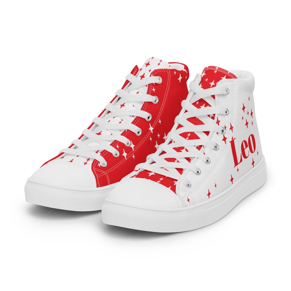Leo Ruby Mens High Top Canvas Shoes