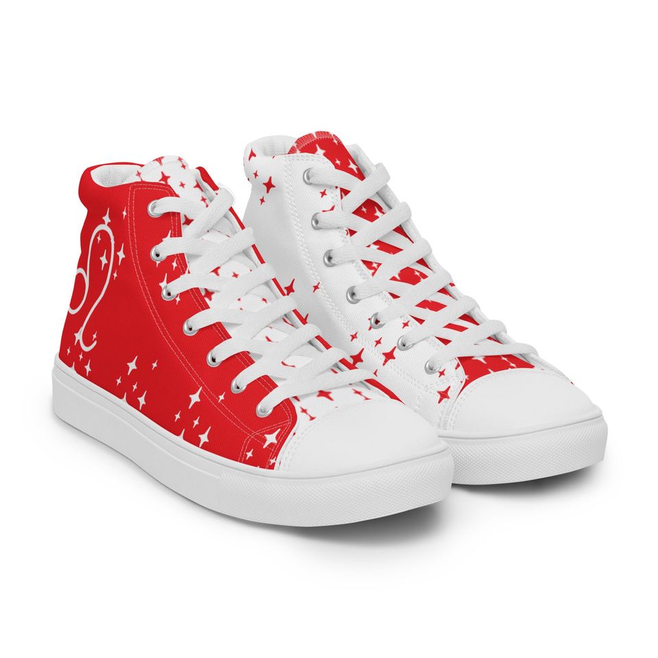 Leo Ruby Mens High Top Canvas Shoes