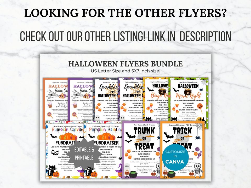 Halloween Party Flyer Template Halloween Bash invite Editable Halloween Church