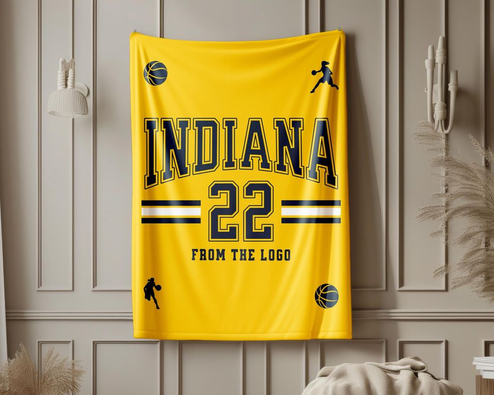Caitlin Clark 22 Indiana Throw Blanket