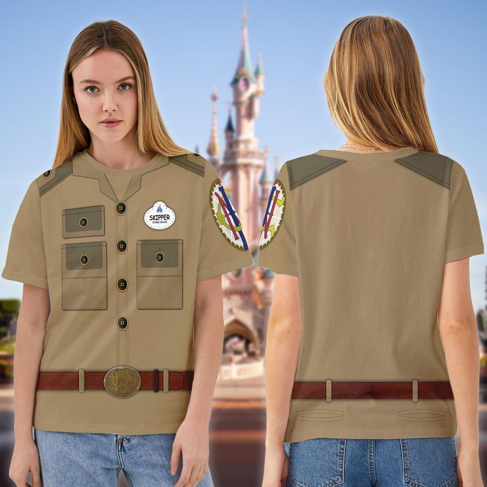 Jungle Skipper Suit Cosplay Costume 3D Shirt, Cast Member Movie Character Cosplay Men Tee