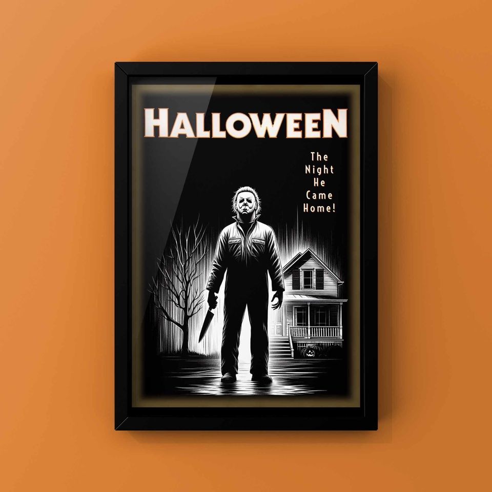 Halloween Michael Myers Print - Framed