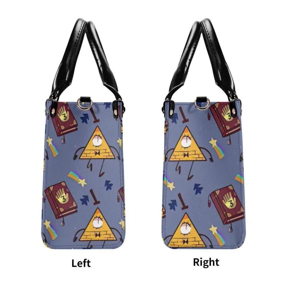 Personalized Gravity Falls Luxury Women PU Leather Handbag, Cartoon Gift, Great