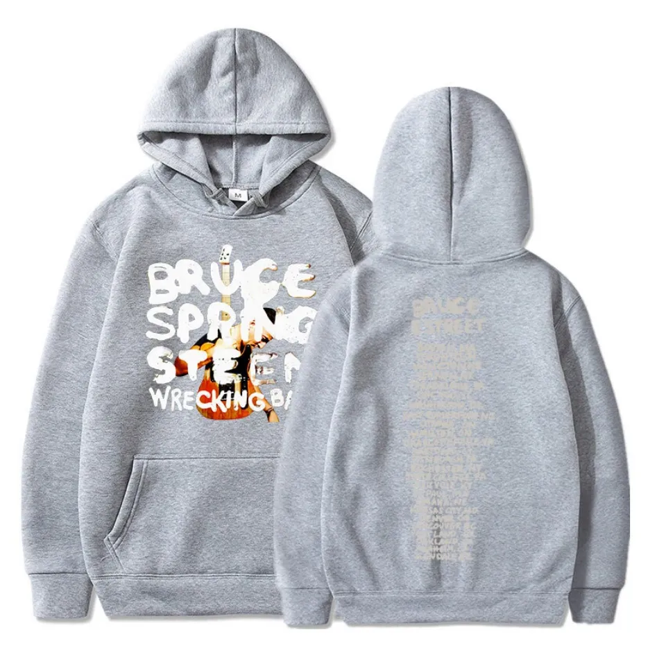 Bruce Springsteen Wrecking Ball Tour Hoodies Casual Vintage Loose Pullover