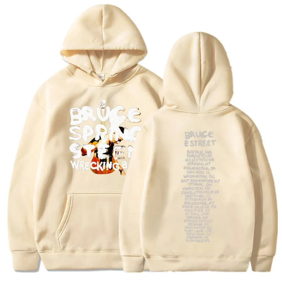 Bruce Springsteen Wrecking Ball Tour Hoodies Casual Vintage Loose Pullover
