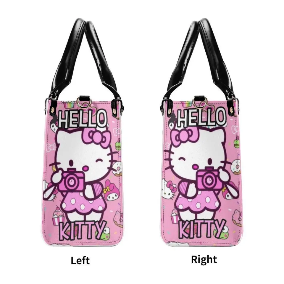 Personalized Hello Kitty Luxury Women PU Leather Handbag, Natural Material