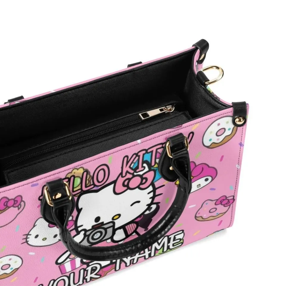 Personalized Hello Kitty Luxury Women PU Leather Handbag, Natural Material