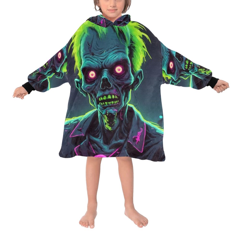 Blanket Hoodie Halloween Horror Zombie