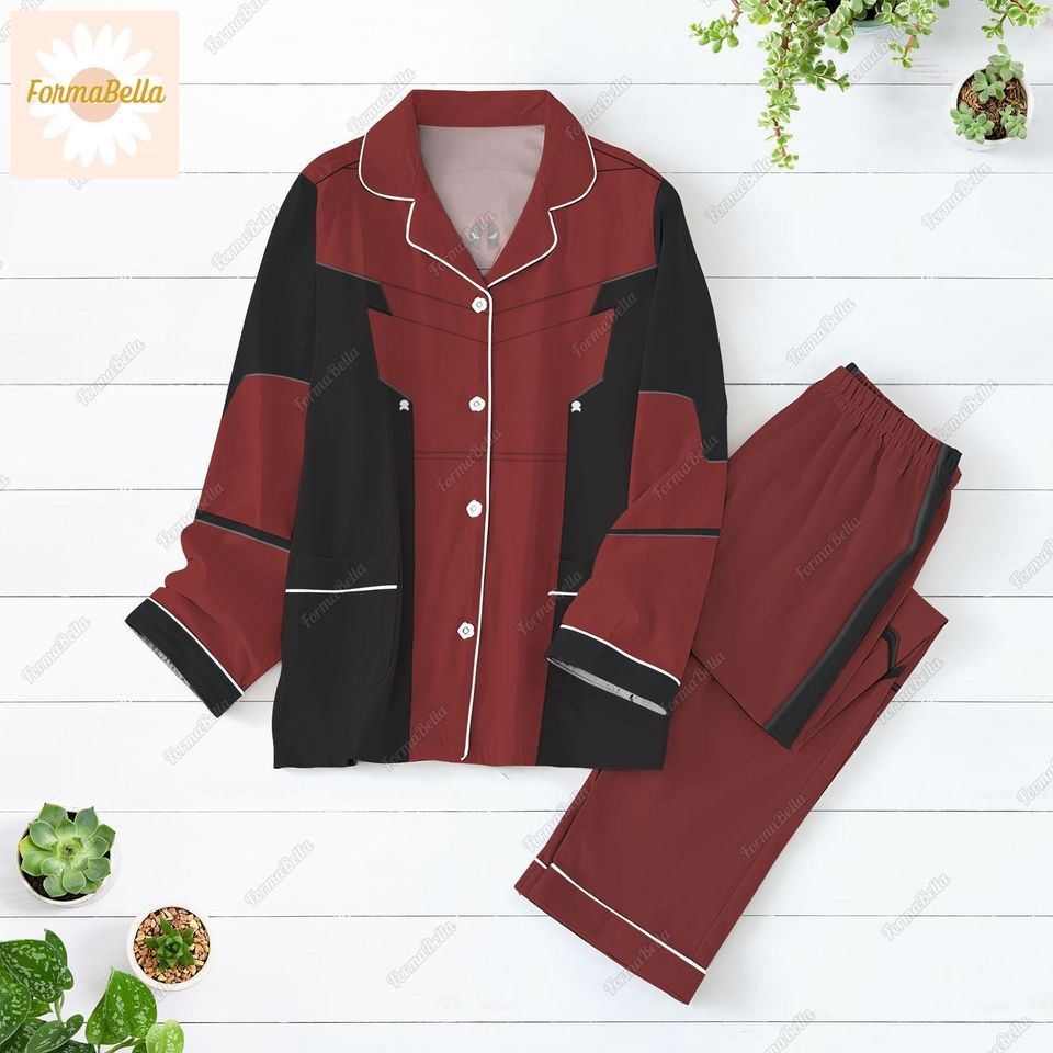 Halloween Deadpool Pajamas Set, Deadpool Costume Cosplay, Deadpool 3 Movie Pajamas, Wolverine Pajamas, Superhero Characters Costume